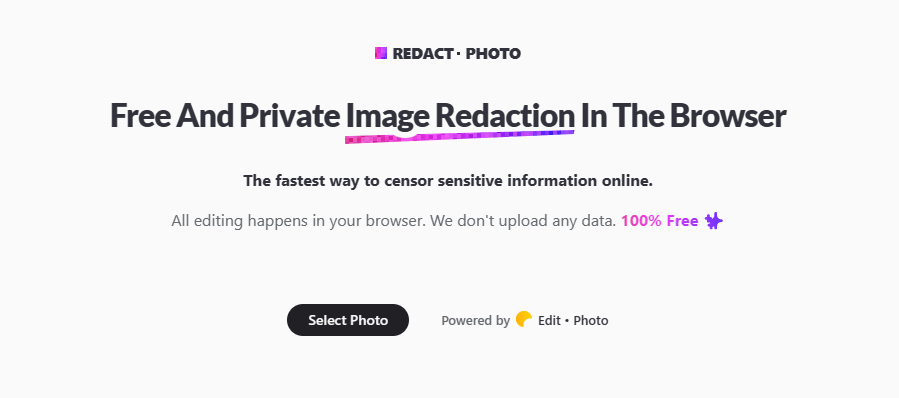 redact.photo：免费的在线图片马赛克编辑工具