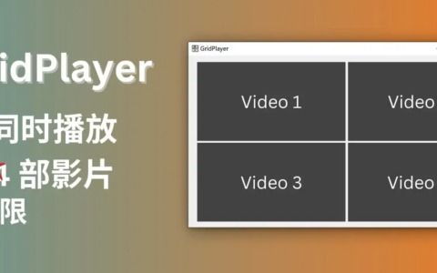 GridPlayer – 可以同时播放多部影片视频的开源软件