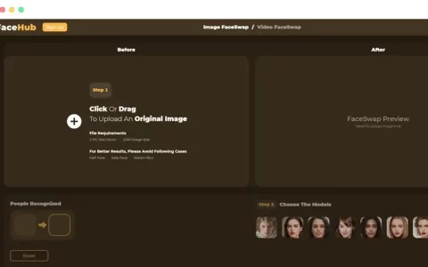 facehub-免费的在线AI换脸工具网站
